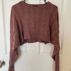 Debut Cable Knit Cropped Sweater